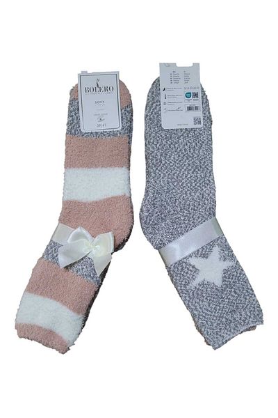Bolero Socks 2 Pairs of Women's Fluffy Soft Winter Socks, Home Socks, Personality Socks, Soft Socks