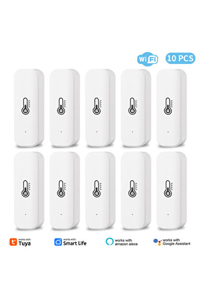 Choice7 10 قطع من مستشعرات درجة الحرارة والرطوبة اللاسلكية من Tuya، جهاز مراق...