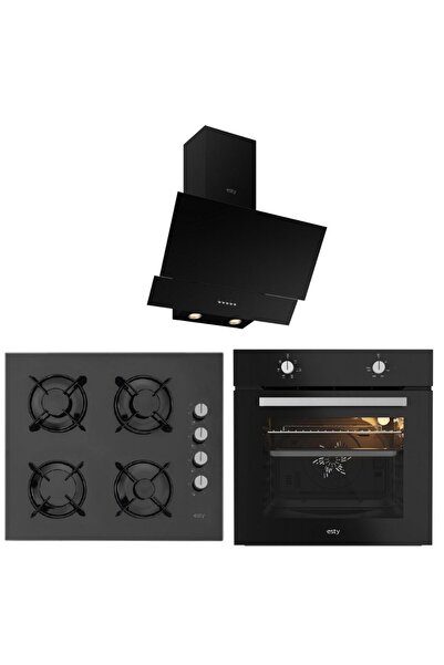 Esty Sılverlıne Turbolu Set 3480 Siyah Resetli Davlumbaz Aco5700e6b01 Aef6601bo3