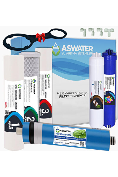 As Water Açık Kasa Su Arıtma Cihazı Aw 6'lı Aşamalı Filtresi Seti Mineral