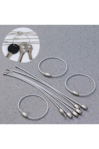 Roichil مجموعة من 10 سلاسل مفاتيح من أسلاك الفولاذ المقاوم للصدأ