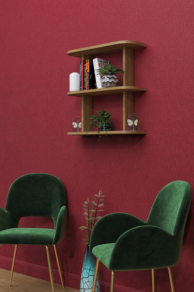 moka park avm 2-Shelf Wall Mounted Rectangular Multi-Purpose Wall Shelf