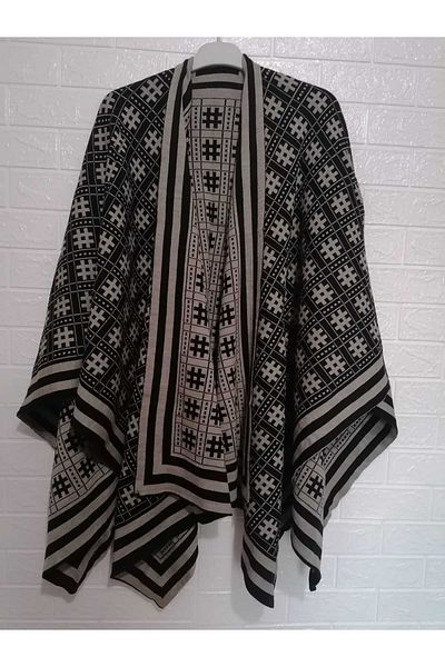 anne moda ankara 1. Ποιοτικό Oversize Long Poncho
