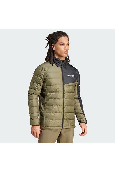adidas Ανδρικό μπουφάν Terrex Multi Down - Πράσινο, Casual Style, Je6711