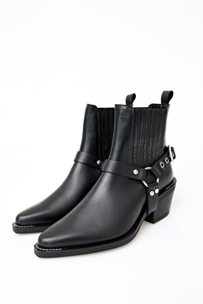 5in1Canpolat Μαύρες μπότες καουμπόη 124401