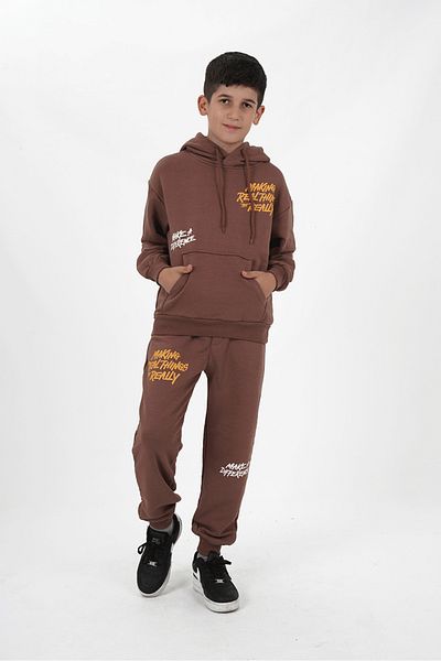 HayKids Σετ αθλητικής φόρμας με κουκούλα με κουκούλα για αγόρια με τρεις κλωστές