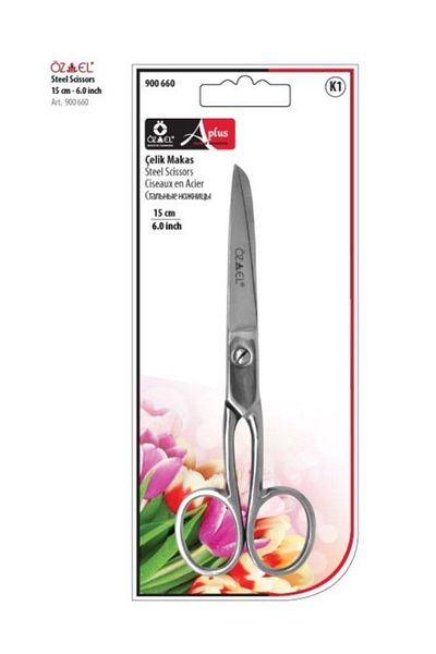 ÖZ-EL AŞ Multi-Purpose Stainless Steel Scissors, Tailor Scissors, 18 cm 7 Inch 900 660