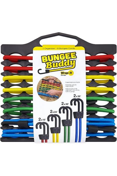 Wrap-It Storage منظم الحبل المطاطي Bungee Buddy 108-BB-8406