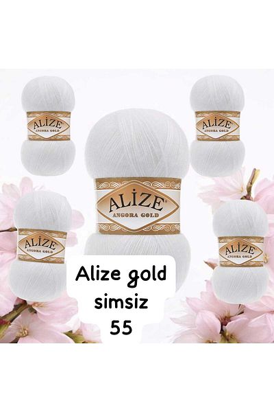 ÇEÇEN HOME (5 Τεμάχια) Alize Angora Gold 55 (100gr 500mt)