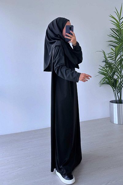 Ka Hijab Ολόσωμο φόρεμα προσευχής χιτζάμπ - Μαύρο
