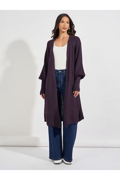 Styli كارديجان محبوك طويل بقصّة عادية
