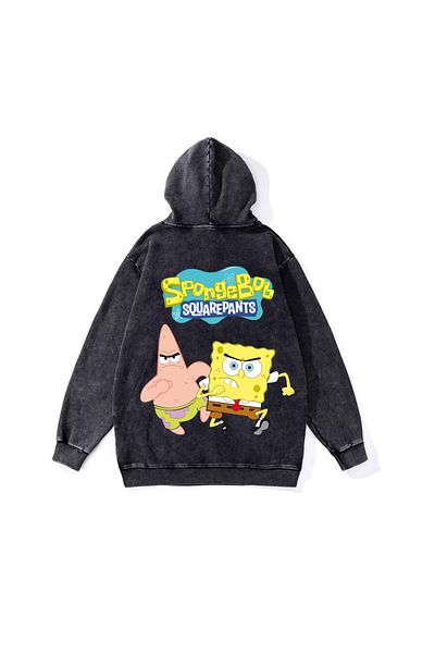 Touz Moda Φούτερ Sponge Bob Vintage με κουκούλα που πλένεται