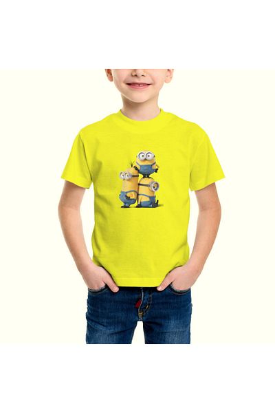 Built By Crazy Tricou pentru copii Minion Triple Unisex