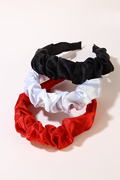 CSR AKSESUAR مجموعة تاج من الساتان مكونة من 3 قطع، سلسلة متباينة