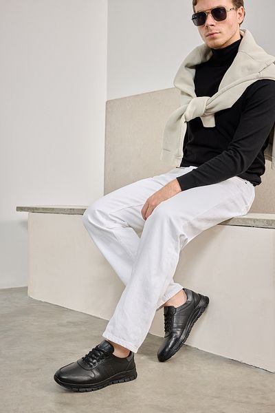 Ziya , Ανδρικό Sneaker από γνήσιο δέρμα 133423z67 Μαύρο
