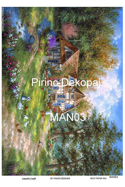 LİNEART ورق ديكوباج نحاسي Lineart رقم: MAN03- 29x42 سم