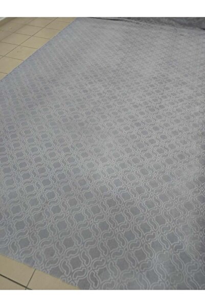 Turan Mefruşat Dinarsu Lastikli Halı Örtüsü Kınay Gri 160x233