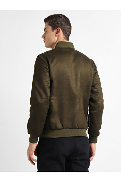 Dennis Lingo By Styli Regular Fit Suede Look Bomber Jacket