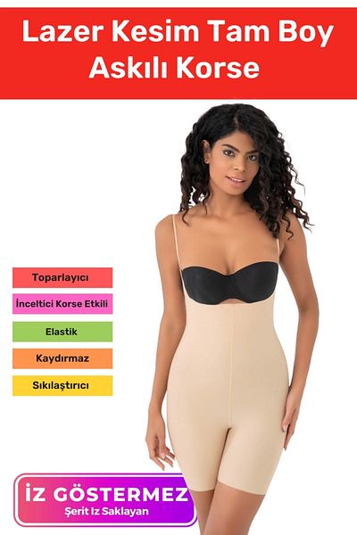 Armoris New Generation Non-Marking Non-Slip Recovery Firming Women's Laser Cut Full Length Strap Corset
