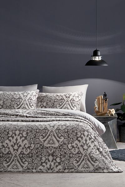 Puffy Lera Anthracite Double Bedspread Set