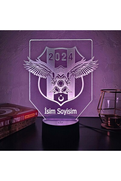 Home Kartal Kişiye Özel Gece Lambası .16 Renk Dokunmatik. Uzaktan Kumandalı. ...