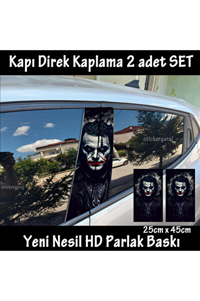 Automod vizyon joker folyo - 2adet yan kapı direk kaplama sticker yapıştrma