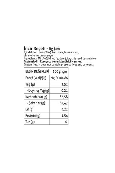 Pol's Gurme Pol'sGurme İncir Reçeli Chia Tohumlu Şeker İlavesiz %65 Meyve Oranlı 380 gr