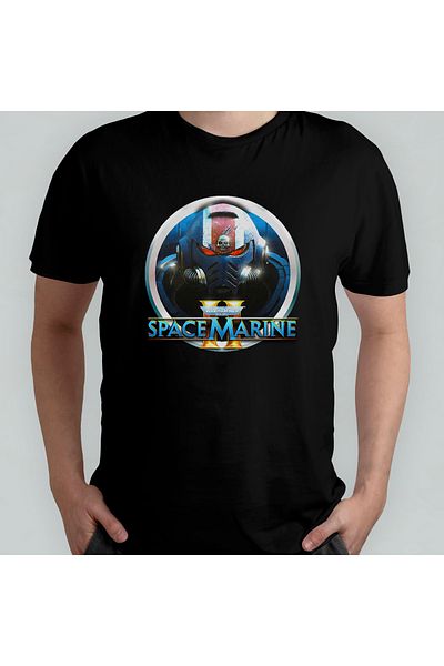 Pixxa Warhammer 40000 Space Marine II - Μπλουζάκι με λαιμόκοψη 100% βαμβακερό μοντέλο 2