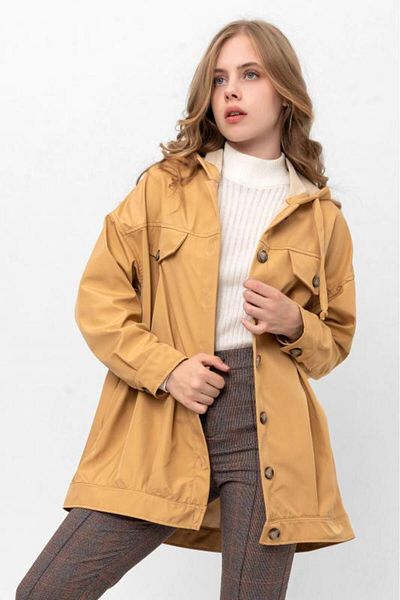 PASTELASTORE Trench midi largi, hidrofug, cu glugă 2114