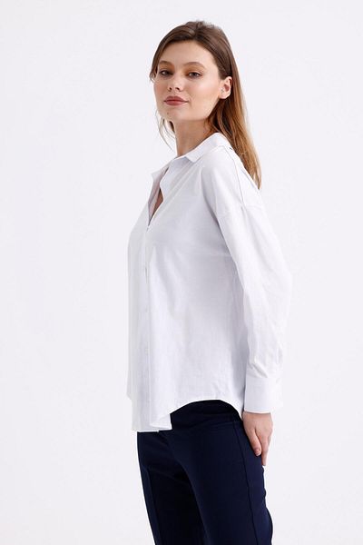PASTELASTORE Cămașă de damă din bumbac poplin elastic 1163 - 96%