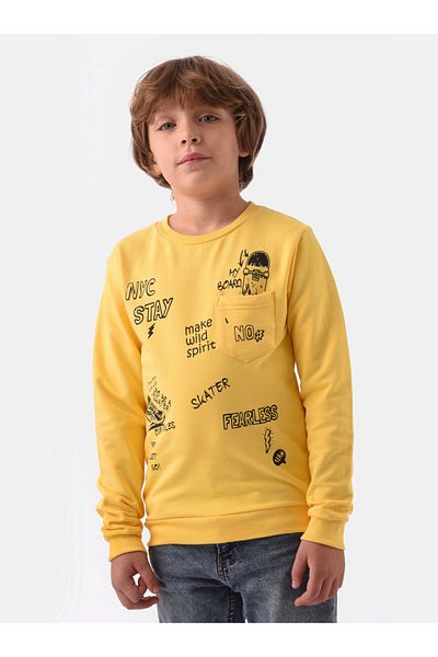 Urbassy By Styli Printed Pocket Detail Sweatshirt