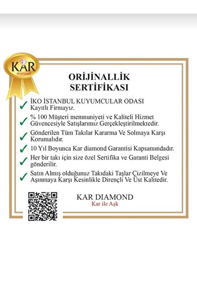 KAR DİAMOND 14 Ayar Altın Zincirli Üç Boyutlu E Harfi Kolye - Sertifikalı Işıklı Kutuda