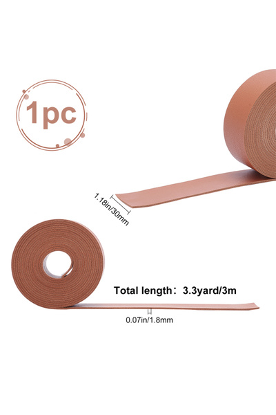 Choice 3 × 0.18 سم، لفة واحدة، أشرطة جلدية مزدوجة الجوانب، لون بني فاتح، طول ...