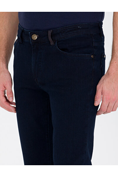 Pierre Cardin PİERRE CARDİN DOKUMA KUMAŞ SLİM FİT KOYU LACİVERT DENİM PANTOLON