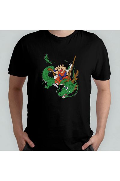 Pixxa Μπλουζάκι Dragon Ball Son Goku Crew Neck 100% βαμβακερό - Μοντέλο 1
