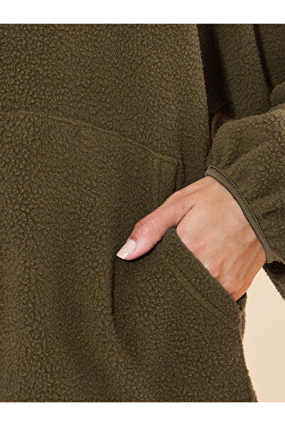 Styli Oversized Drop Hem Fleece Hoodie