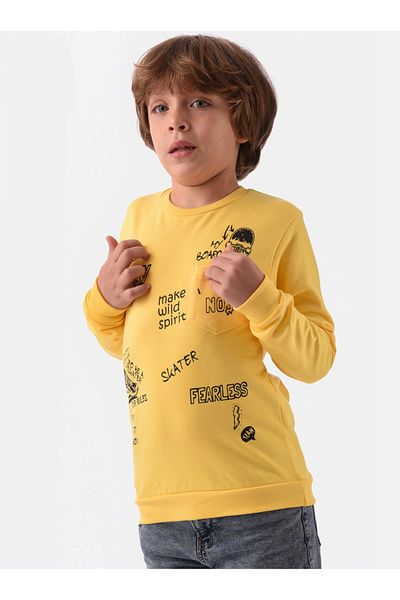 Urbassy By Styli Printed Pocket Detail Sweatshirt