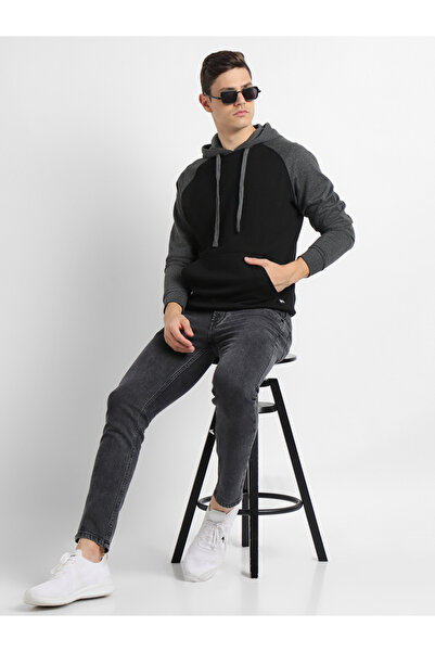 Dennis Lingo By Styli Color Block Hoodie with Front Pocket