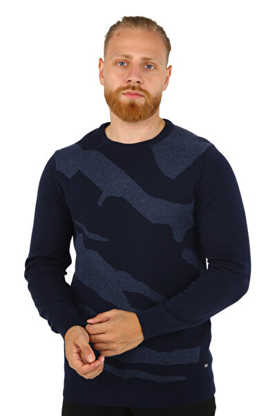 DAKSEL Чоловічий трикотажний светр з камуфляжним візерунком