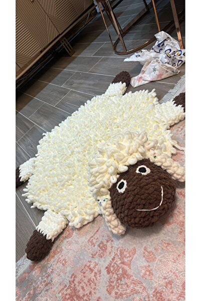 Pocket Beyaz Amigurumi  Koyun Paspas