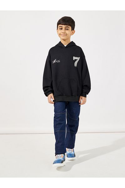 Styli Graphic Print Pocket Front Hoodie