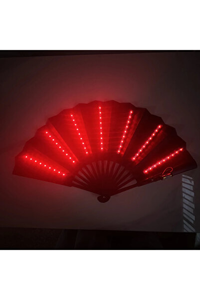 CeymSTecH Glow Katlanır Led Fan Dans Gece Gösterisi Cadılar Bayramı Noel Akse...