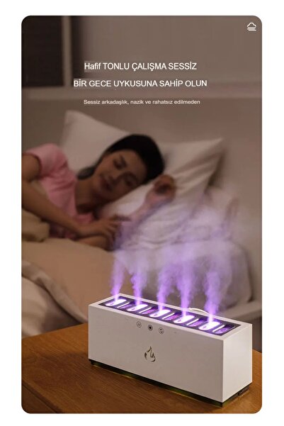 EN SİGA Hava Nemlendirme 900ml Kapasiteli Rgb Işıklı Modlu Hava Nemlendirici