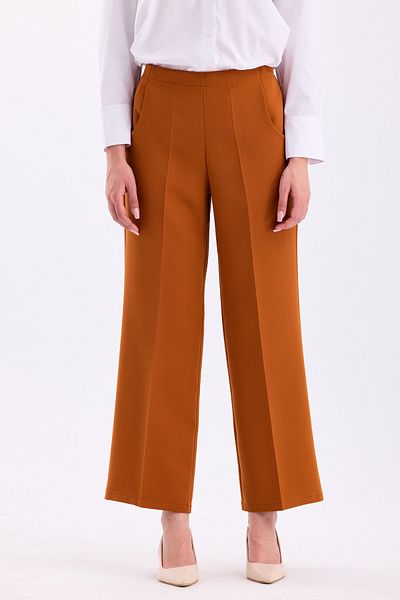 PASTELASTORE High Waist and Elastic Back Wide Leg Women's Palazzo Trousers - 2345