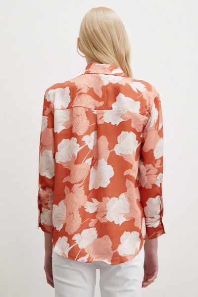 Never more V-Neck Satin Shirt Tile