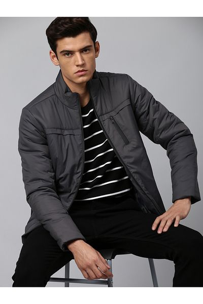 Dennis Lingo By Styli Regular Fit Puffer Jacket with Pocket Zip Panel