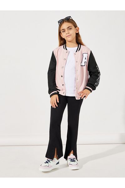Styli Constrast Printed Sleeve Patch Front Jacket