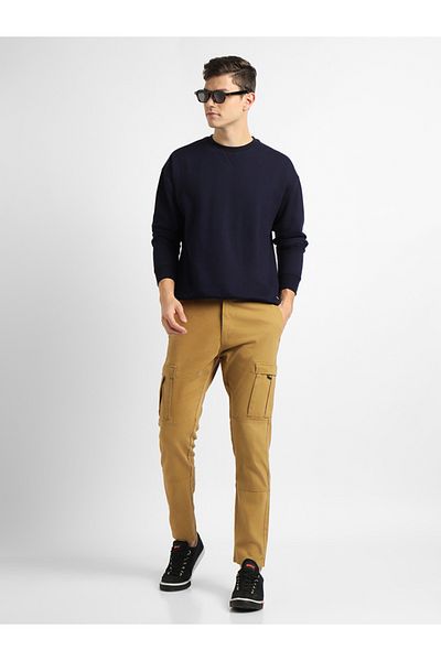 Dennis Lingo By Styli Relaxed Fit Solid Sweatshirt with Dropped Shoulder