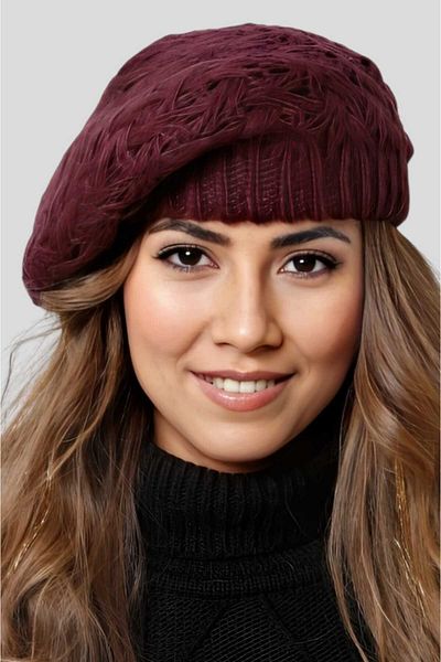 Uniquetrenders Women's Knitted Knitwear Painter Beret
