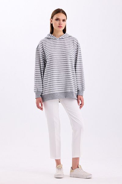 PASTELASTORE Striped Knitwear Oversize Sweatshirt
